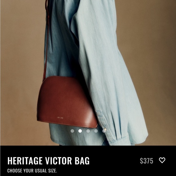 Sezane Victor Heritage Bag Brown Leather - Picture 1 of 8